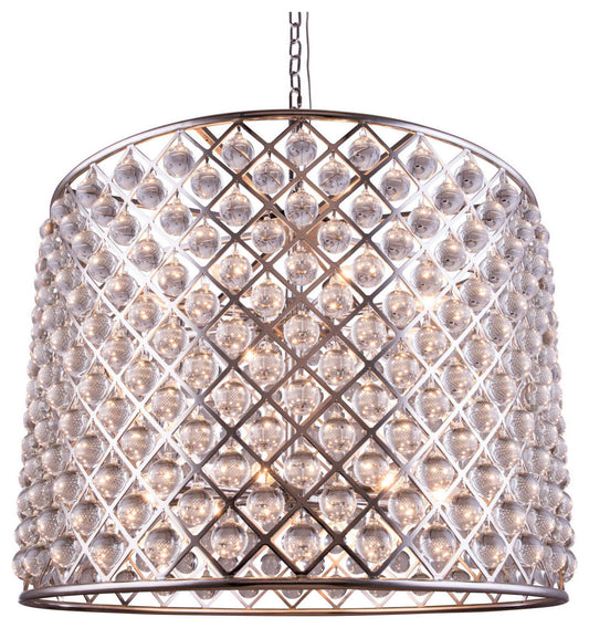 Elegant Lighting 1204D35/RC Madison 12 Light 36"W Crystal Drum - PolishedBy Elegant Furniture & Lighting