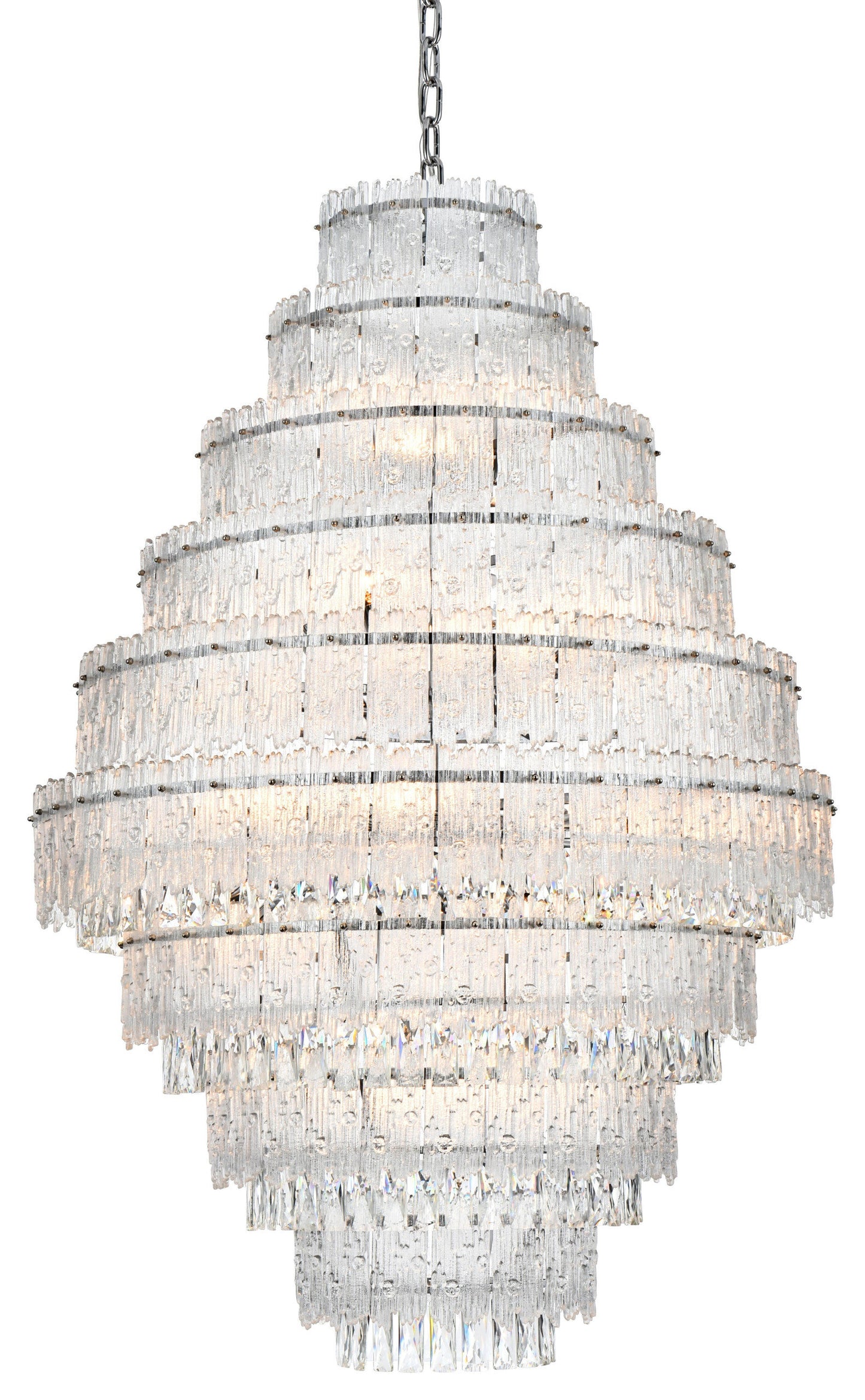 Home Living 36" Chandelier, ChromeBy Home Living