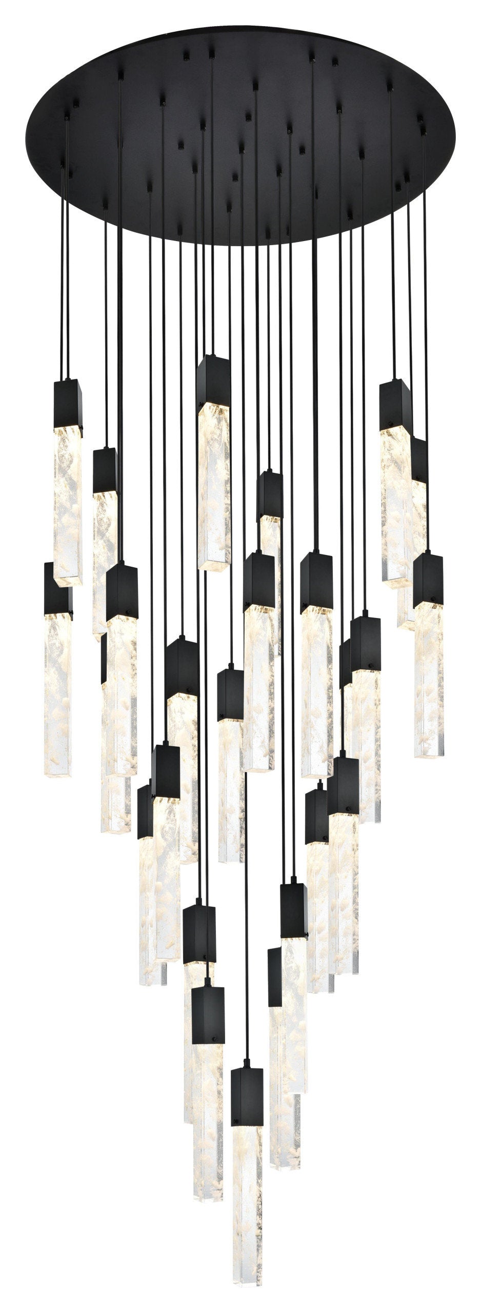 Home Living 42" Chandelier, BlackBy Home Living