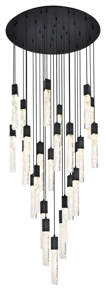 Home Living 42" Chandelier, BlackBy Home Living
