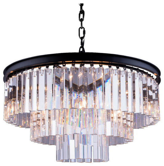 Elegant Sydney 9-Light Matte Black ChandelierBy Elegant Furniture & Lighting