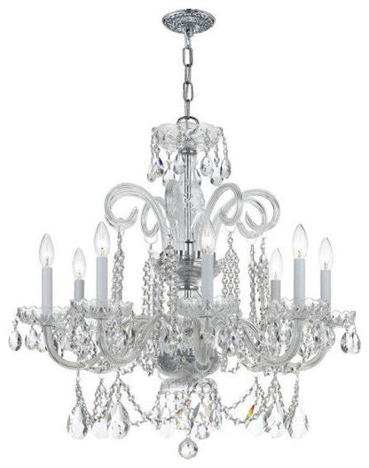 Crystal 8-Light Chandelier in Classic Style, 27"Wx27"HBy Crystorama Lighting