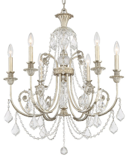 Crystorama Lighting Group 5116-CL-S Regis 6 Light 26"W Crystal - Olde SilverBy Crystorama Lighting