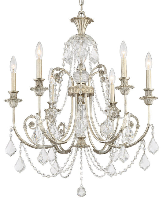 Crystorama Lighting Group 5116-CL-S Regis 6 Light 26"W Crystal - Olde SilverBy Crystorama Lighting