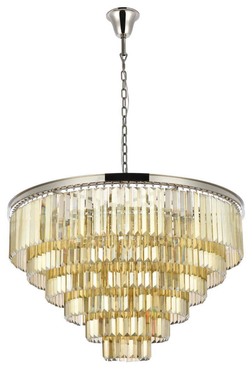 Elegant Lighting 1231D44-GT/RC Sydney 33 Light 44"W Crystal - Polished NickelBy Elegant Furniture & Lighting