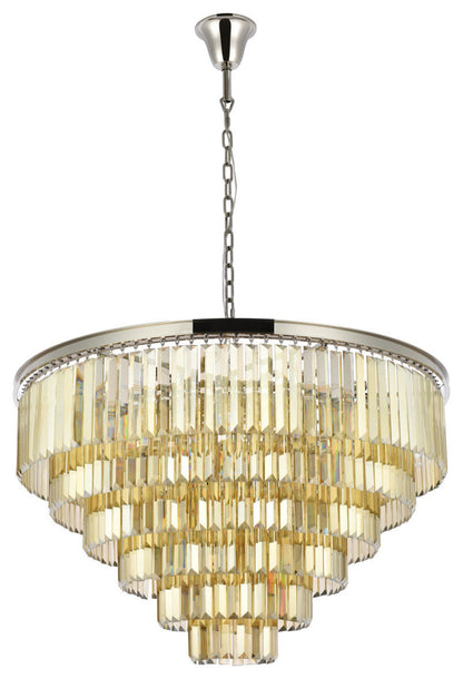 Elegant Lighting 1231D44-GT/RC Sydney 33 Light 44"W Crystal - Polished NickelBy Elegant Furniture & Lighting