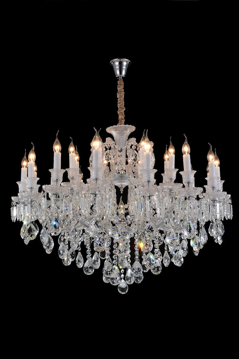 Aico Lighting Chambord 19 Light Chandelier in Clear and ChromeBy Michael Amini