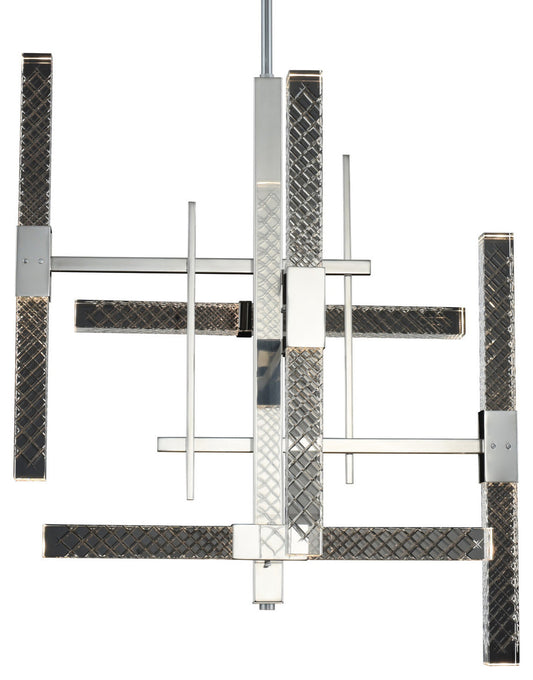 Allegri 034971-FR001 Apollo 10 Light 26"W LED Abstract Chandelier - ChromeBy Allegri Crystal by Kalco Lighting