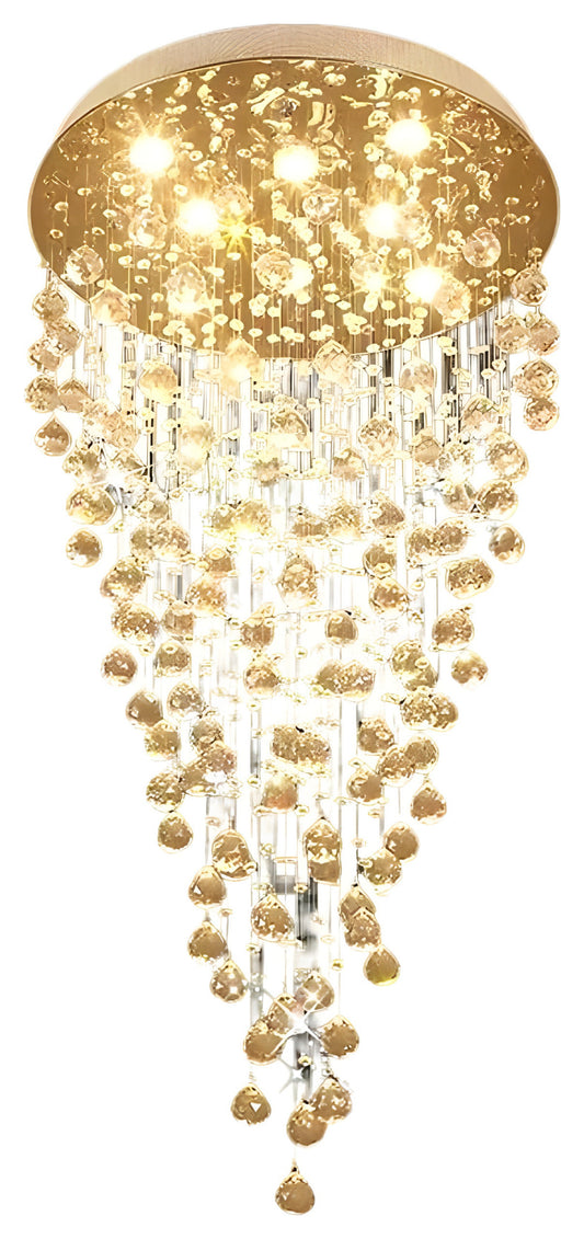 Le Tignet | Creative Large Raindrops Crystal Chandelier, 16 Bulbs, Warm LightBy Miron Demid LLC