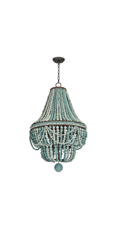 Malibu Chandelier, Weathered BlueBy Regina Andrew