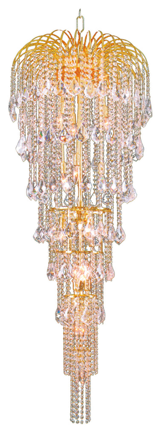 Artistry Lighting Falls Collection Hanging Crystal Chandelier 30x65, GoldBy Artistry Lighting