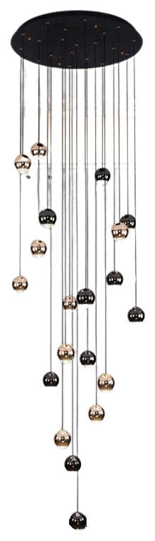 Multi Pendant Modern Foyer Chandelier, 24 LightsBy Morsale.com