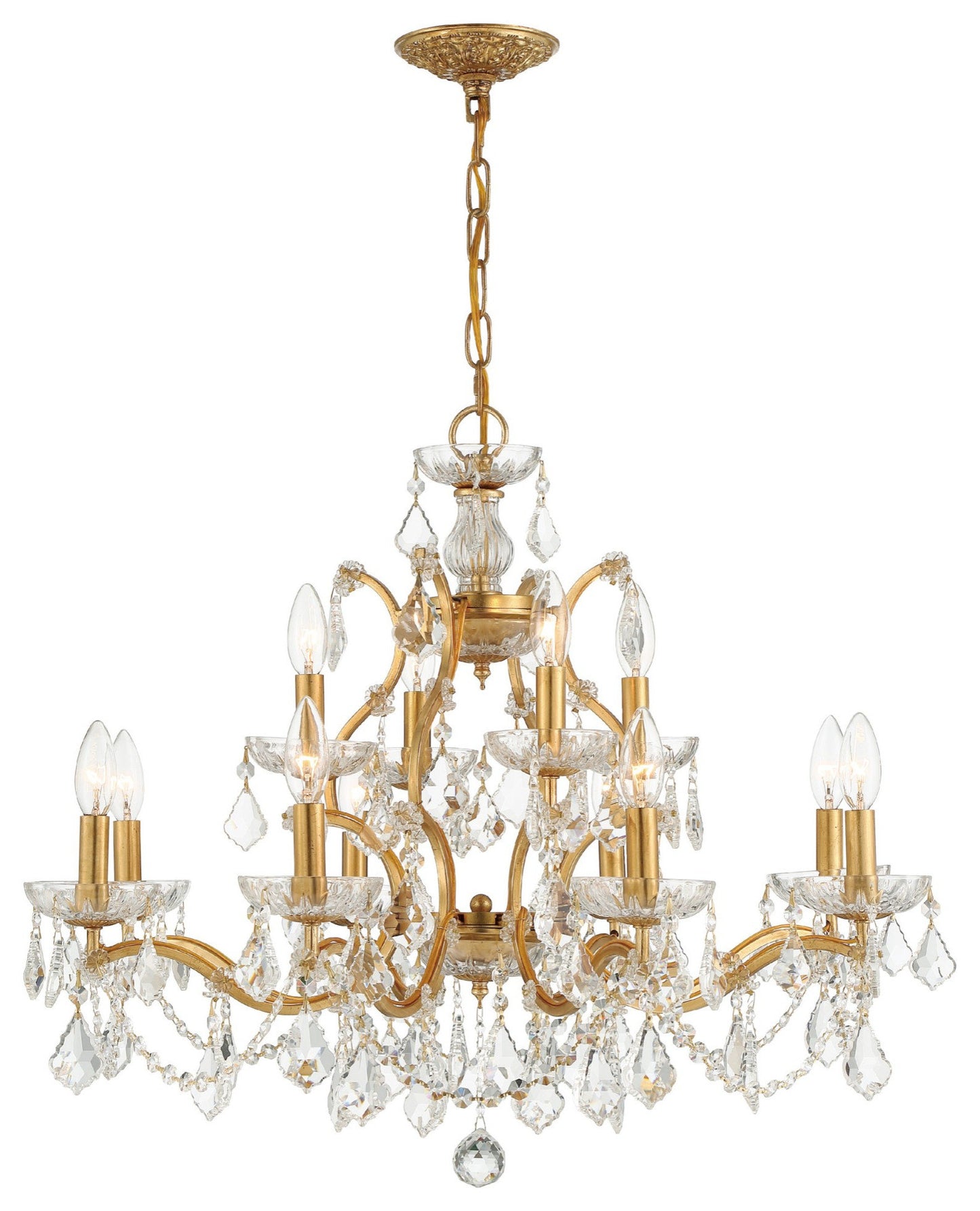Crystorama Lighting Group 4456-CL-S Filmore 29"W 12 Light Crystal - AntiqueBy Crystorama Lighting