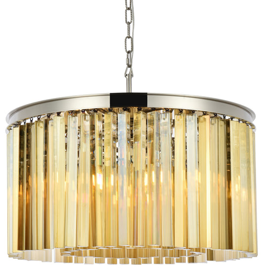 Elegant Lighting 1208D26-GT/RC Sydney 8 Light 26"W Crystal Drum - PolishedBy Elegant Furniture & Lighting