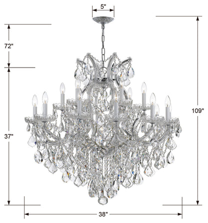 Crystorama Lighting Group 4418-CL-I Maria Theresa 19 Light 38"W - PolishedBy Crystorama Lighting