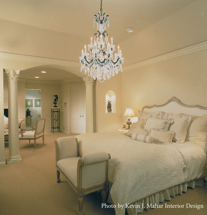La Scala 6-Light Chandelier in Antique Silver With Clear Heritage CrystalBy Schonbek