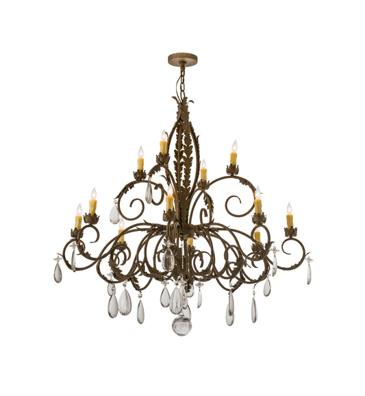 50 Wide New Country French 12 Light ChandelierBy Meyda Lighting
