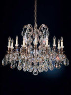 Renaissance Chandelier, 13-Light, Black, Clear Heritage Crystal, 33"W (3790-51 Y9TVN)