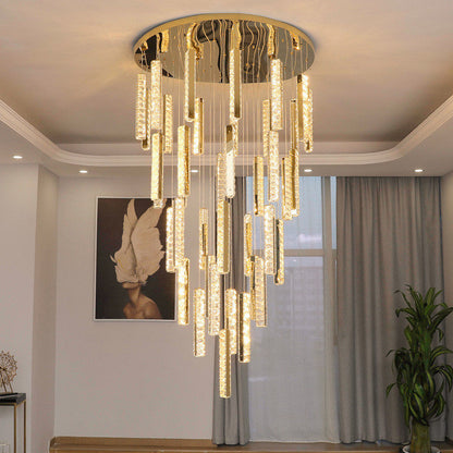 Santa Margherita Ligure | Creative Gold LED Crystal Chandelier, 28 Lights, Warm LightBy Miron Demid LLC