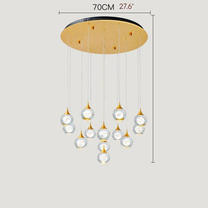 MIRODEMI? Pigna | Modern Crystal LED Chandelier with Hanging Balls, 13 LightsBy Miron Demid LLC