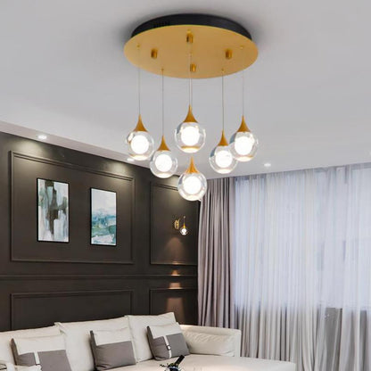 MIRODEMI? Pigna | Modern Crystal LED Chandelier with Hanging Balls, 13 LightsBy Miron Demid LLC
