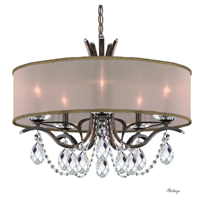 Schonbek Va8305N-76H2 5 Light Crystal Chandelier, Heirloom BronzeBy Schonbek