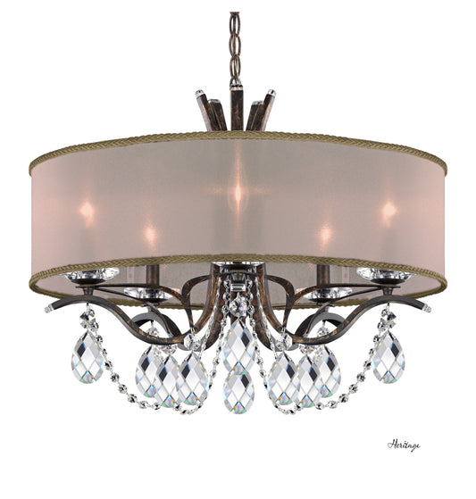 Schonbek Va8305N-76H2 5 Light Crystal Chandelier, Heirloom BronzeBy Schonbek