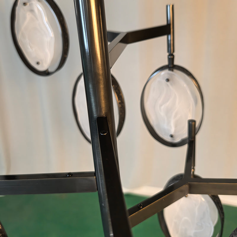 Contemporary Metal Chandelier 51"