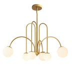 6/8 Lights Iron Glass Creative Nordic Chandelier Ceiling Light Fixture