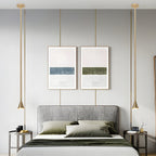 39.37'' Modern Vertical Long Metallic Tube Cone Pendant Light