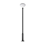 Round Mushroom Waterproof Intelligent Black Modern Solar Lamp Post Light