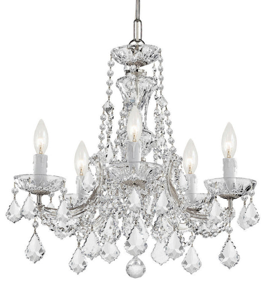Maria Theresa 5 Light Swarovski Strass Crystal Chrome Mini ChandelierBy Crystorama Lighting