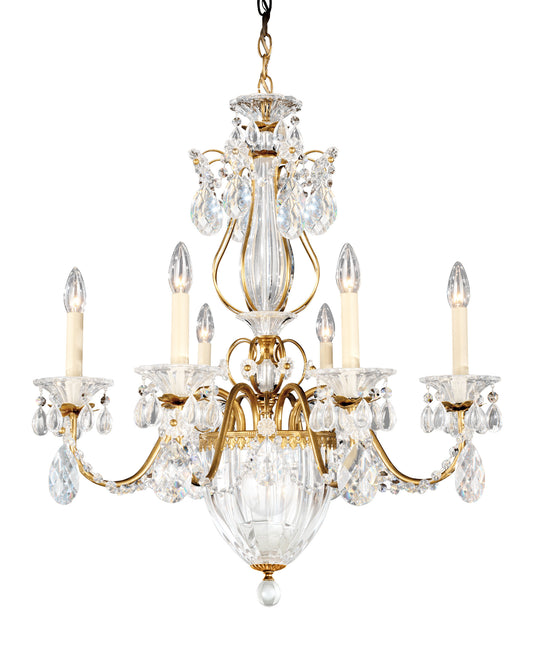 Bagatelle 7 Light Chandelier Heirloom Gold Clear Crystals SwarovskiBy Schonbek
