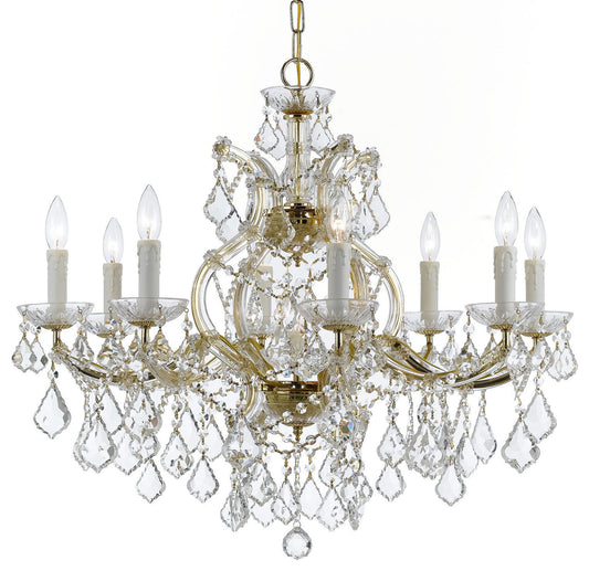 Crystorama Lighting Group 4408-CL-SAQ Maria Theresa 9 Light 26"W - GoldBy Crystorama Lighting