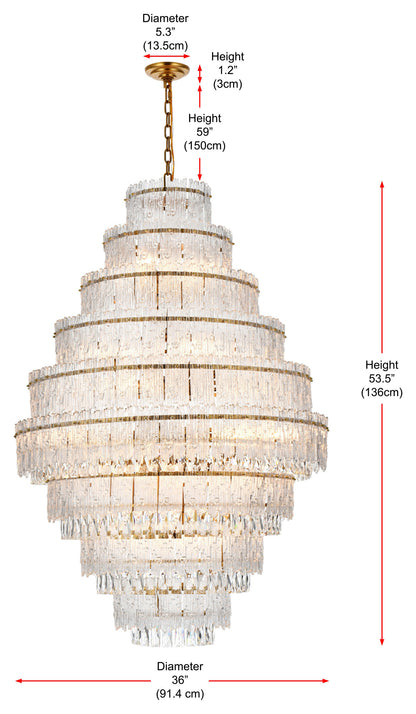 Home Living 36" Chandelier, Satin GoldBy Home Living