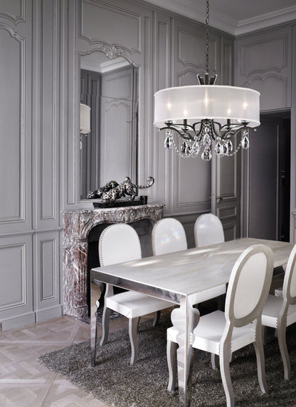 Schonbek Va8305N-59S3 5 Light Crystal Chandelier, Ferro BlackBy Schonbek