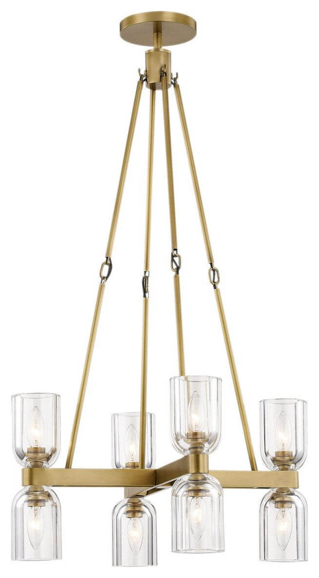 Alora Lighting Lucian 8 Light 22" Chandelier, Vintage BrassBy Kuzco Lighting LLC