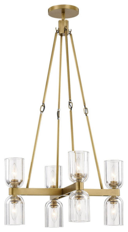 Alora Lighting Lucian 8 Light 22" Chandelier, Vintage BrassBy Kuzco Lighting LLC