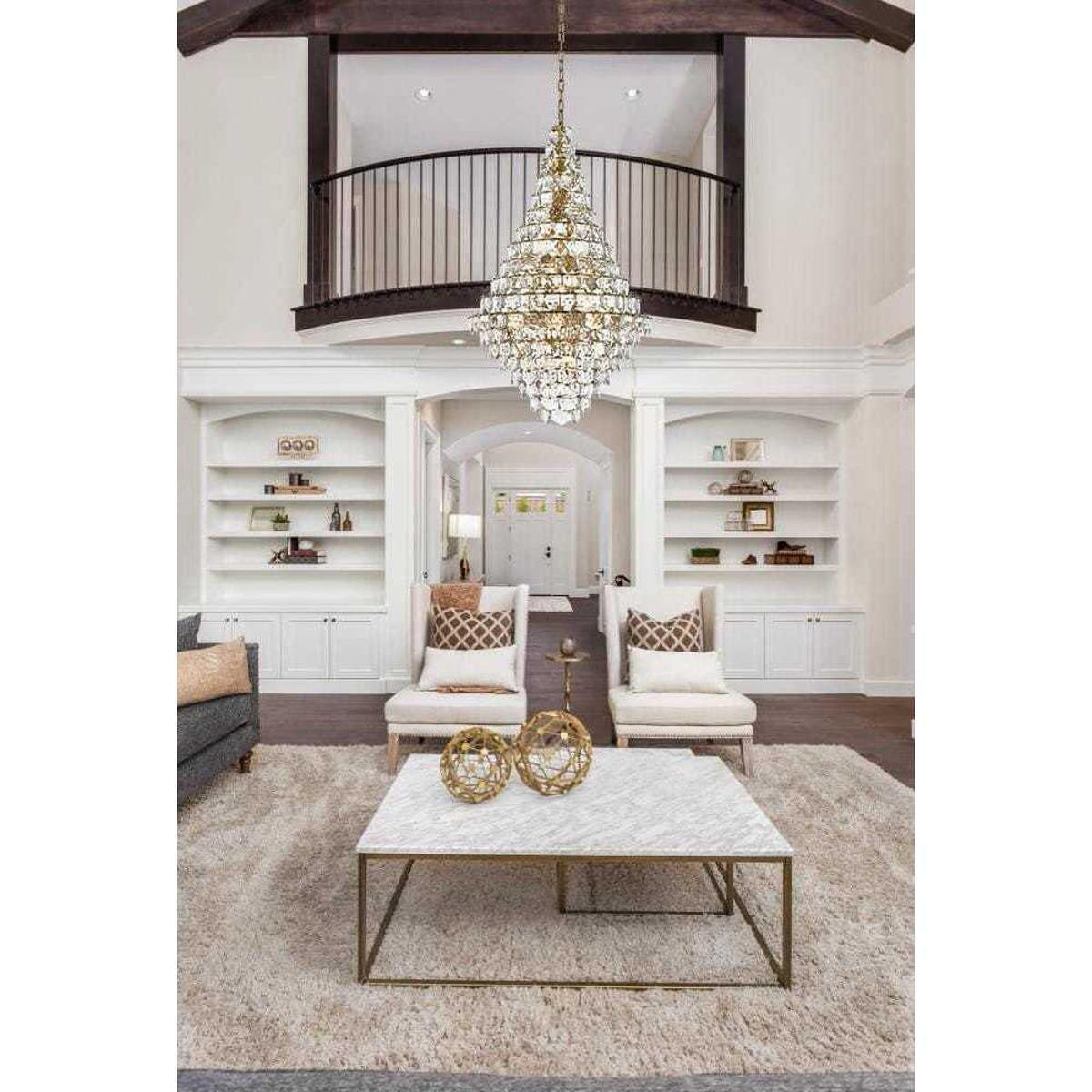 Adaline 38 Light Chandelier, Satin GoldBy Elegant Furniture & Lighting