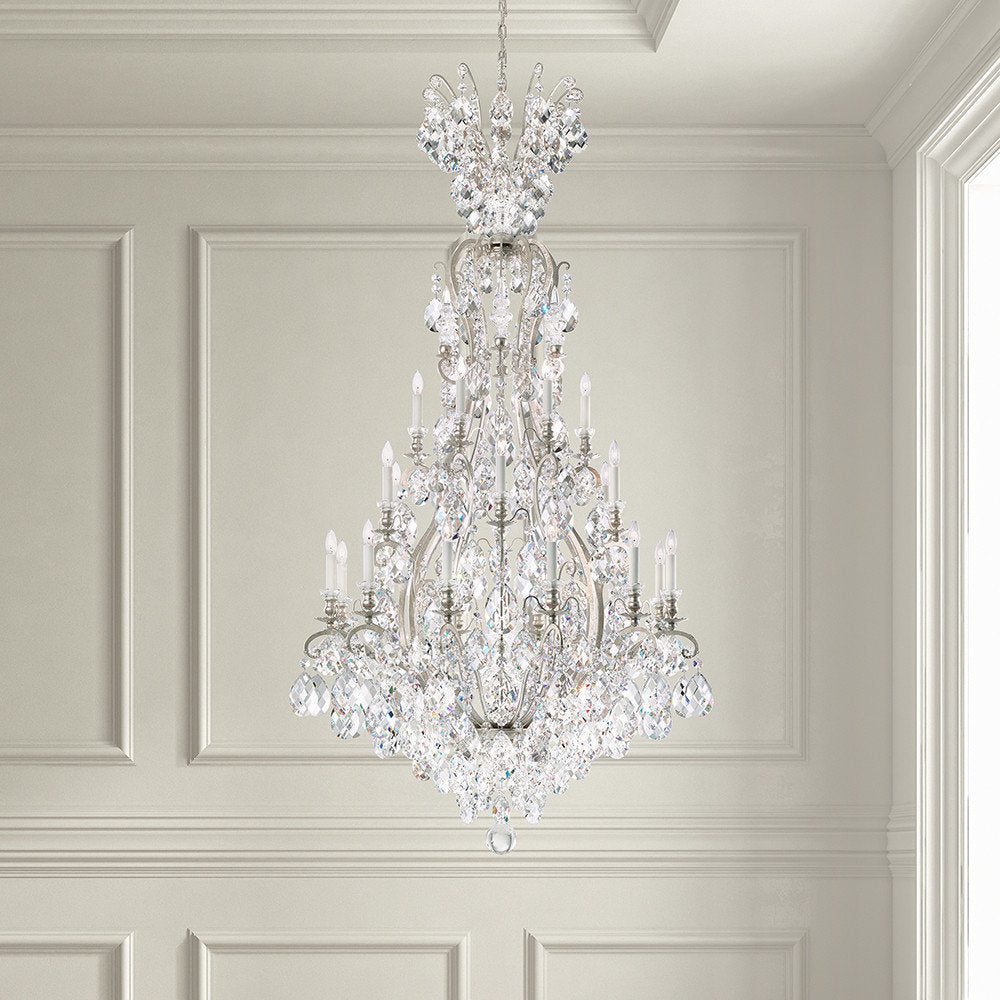 Schonbek 3783-48S 25 Light Crystal Chandelier, Antique SilverBy Schonbek