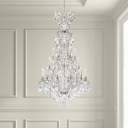 Schonbek 3783-48S 25 Light Crystal Chandelier, Antique SilverBy Schonbek