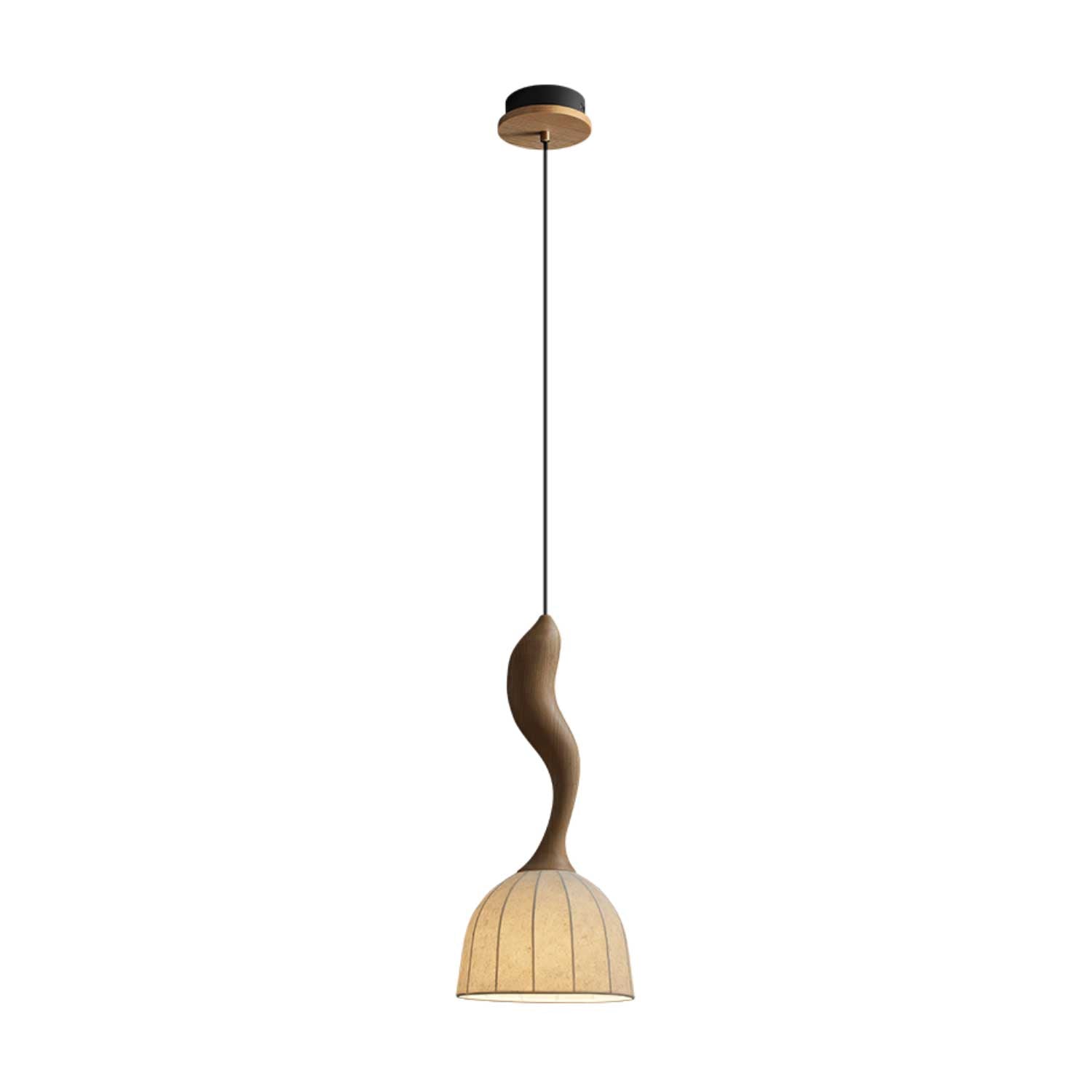 Elowen Twisted Wood Pendant Light