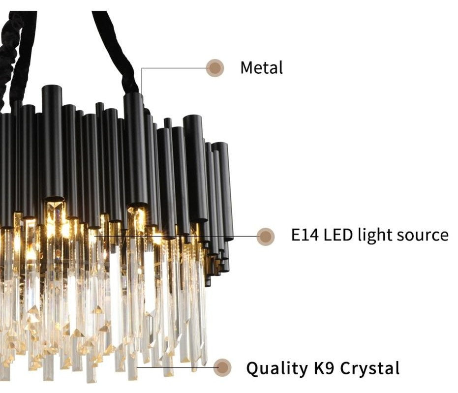 Vigo Crystal Chandelier, Diameter 32"By MORSALE