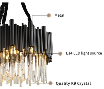 Vigo Crystal Chandelier, Diameter 32"By MORSALE