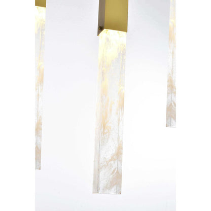 Aurora 9 Light Pendant, Satin GoldBy Elegant Furniture & Lighting