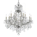 La Scala Chandelier, 6-Light, Parchment Gold, Clear Swarovski Crystal, 23"W (5072-27S AY8LR)