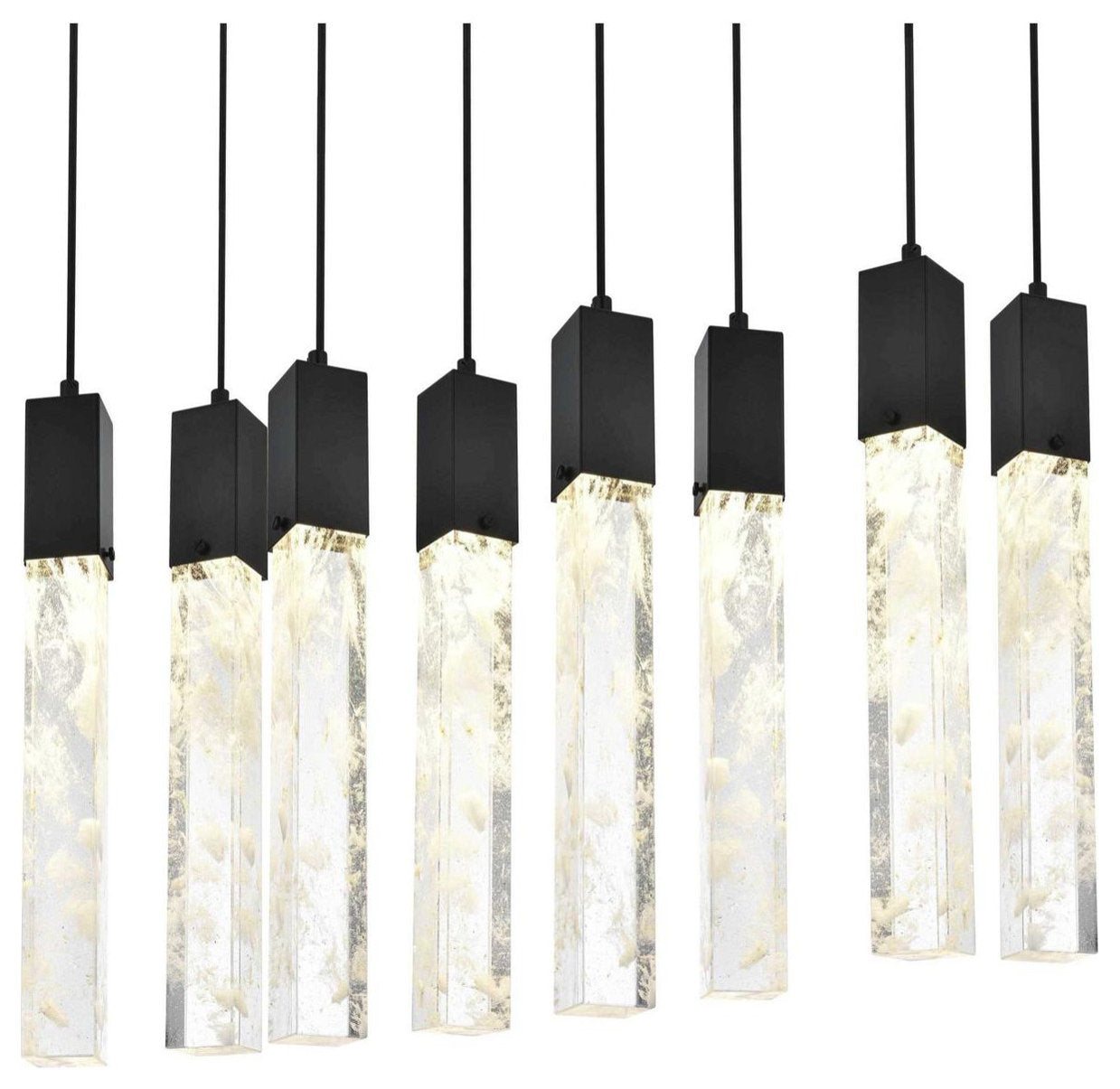 Aurora 8 Light Pendant, BlackBy Elegant Furniture & Lighting