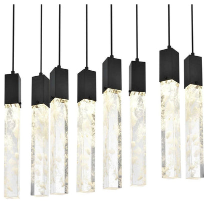Aurora 8 Light Pendant, BlackBy Elegant Furniture & Lighting