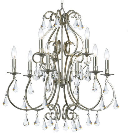 Crystorama Lighting Group 5019-CL-S Ashton 9 Light 26"W Crystal - Olde SilverBy Crystorama Lighting