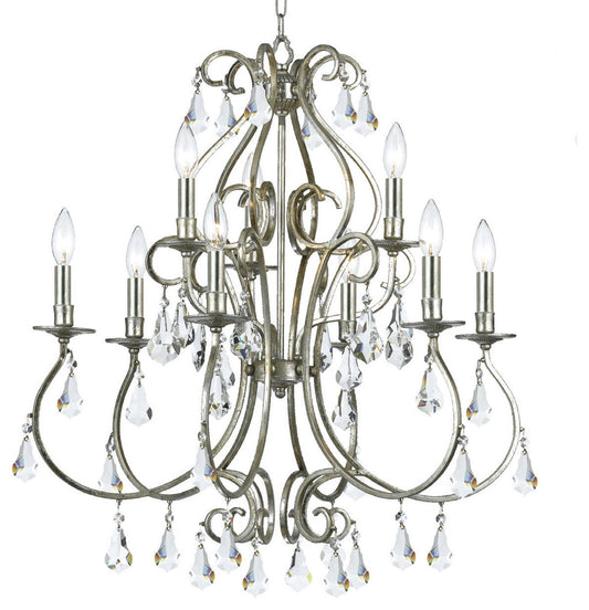 Crystorama Lighting Group 5019-CL-S Ashton 9 Light 26"W Crystal - Olde SilverBy Crystorama Lighting